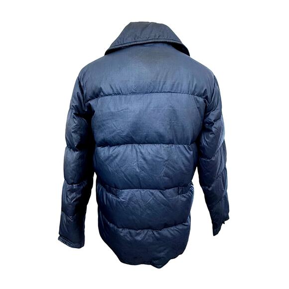 VTG 70s Ski Daddle Puffer Jacket Mens sz M Navy Blue Down Winter Snow - Picture 8 of 8